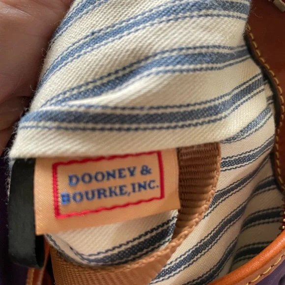 Dooney & Bourke Nylon Wayfarer Hobo - Plum/Purple with Floral Strap - Picture 13 of 14